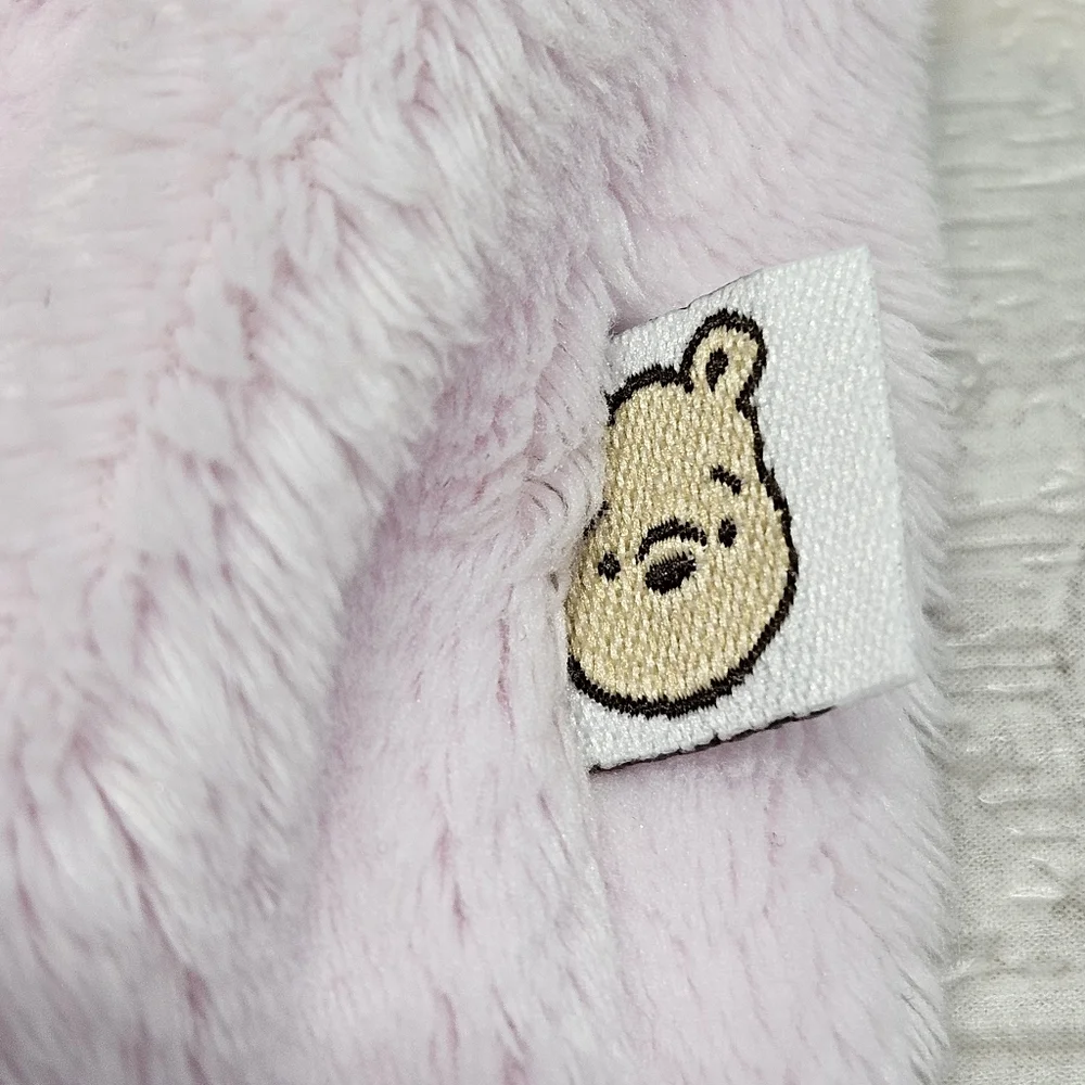 Disney Winnie Pooh & Piglet Pink Plush Snow Suit Bunting Girls 3 Months Fleece